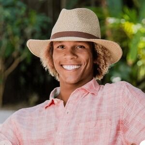 Wallardo Hat Company Outback Hat‎ Natural Size M/L 3" brim New With Tags